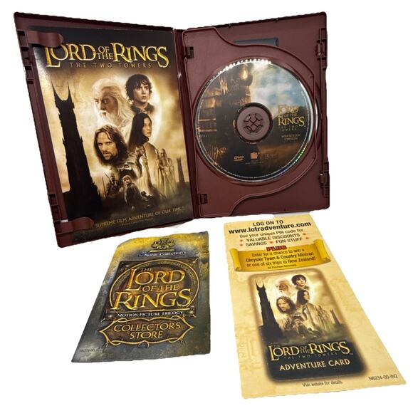 The Lord of the Rings: The Two Towers Movie 2 Discs DVD 2002 Widescreen Fantasy - Picture 8 of 10